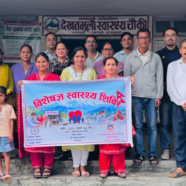 लालझाडीको देखतभुलीमा १ दिने विशेषज्ञ स्वास्थ्य शिविर, ३ सय ५१ स्थानीय नागरिक लाभान्वित